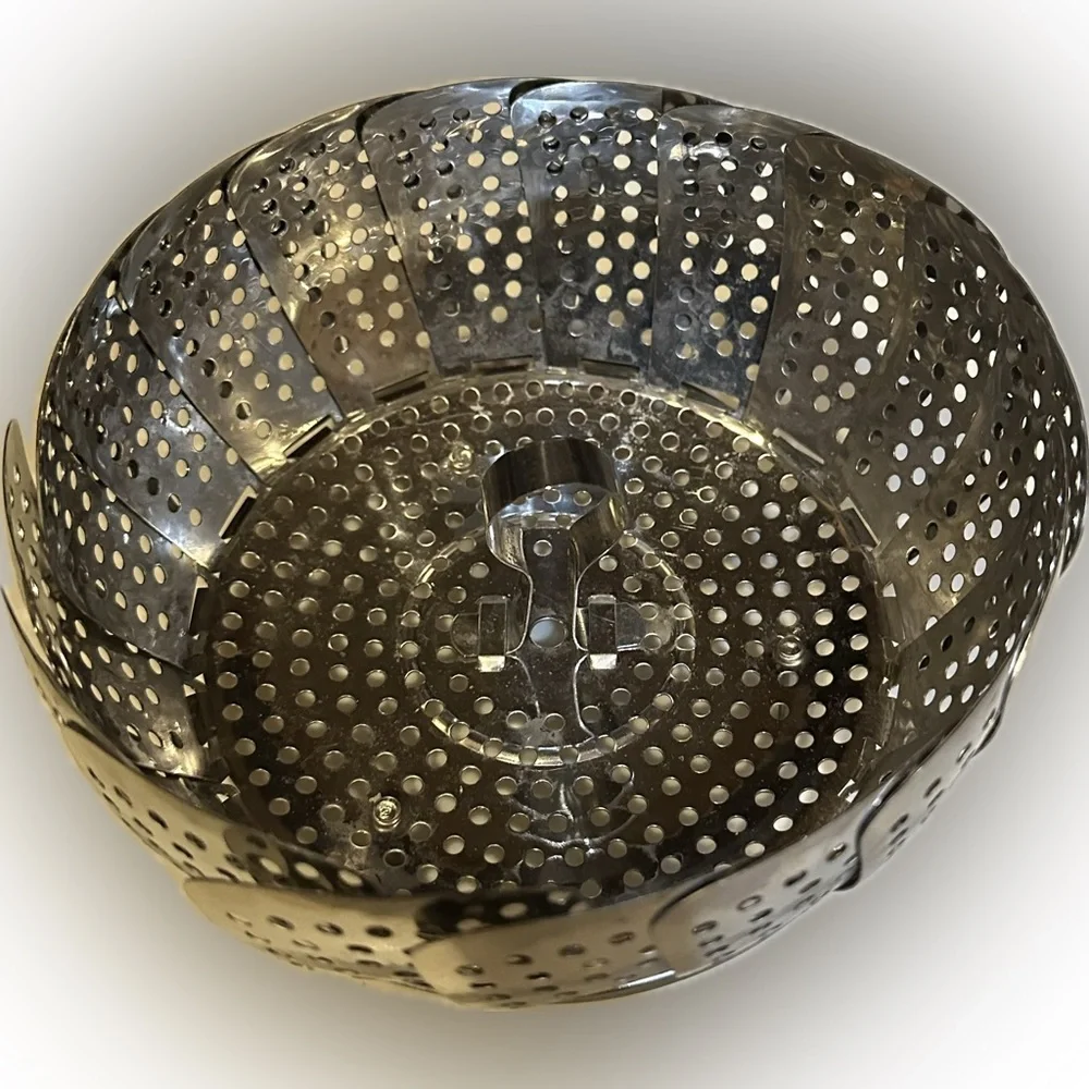 VTG STAINLESS STEEL STEAMER BASKET VEGGIES HEALTHY STEAM VEGTABLES COOK BAKE EAT
